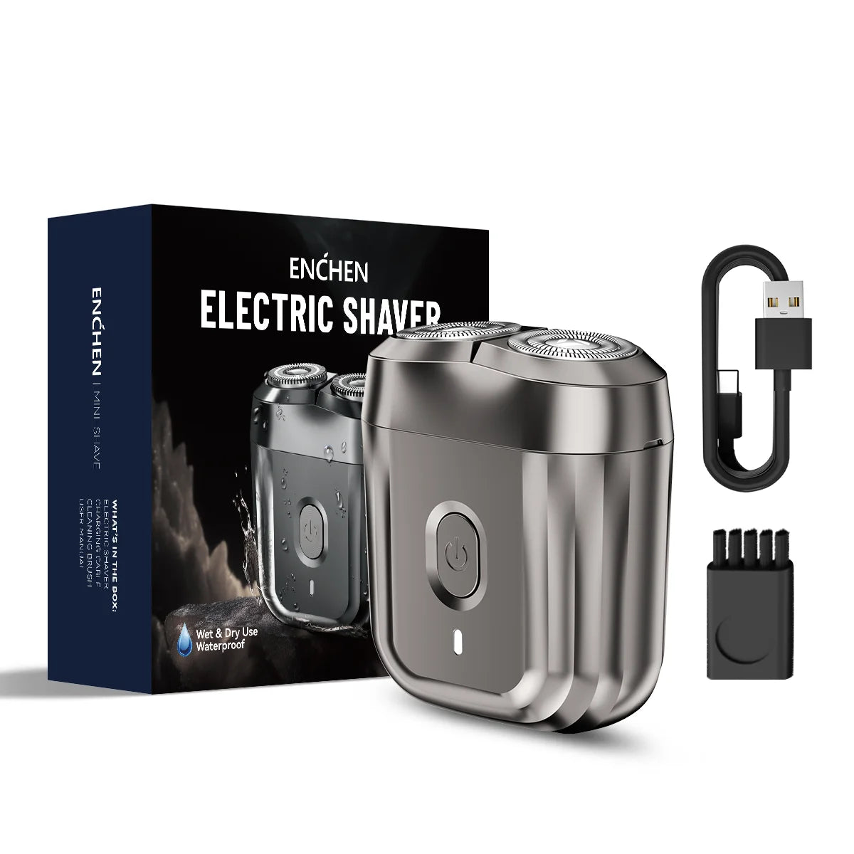 TravelShavers Mini Travel Electric Shaver – 2-Direction Flex Heads, TSA-Friendly, Compact for Carry-On