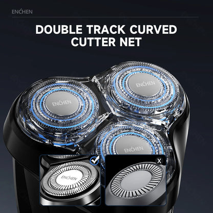 TravelShavers 3D Blackstone Travel Electric Shaver – TSA-Friendly, Compact 3D Floating Head for On-the-Go Grooming