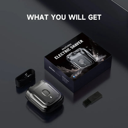 TravelShavers Mini Travel Electric Shaver – 2-Direction Flex Heads, TSA-Friendly, Compact for Carry-On